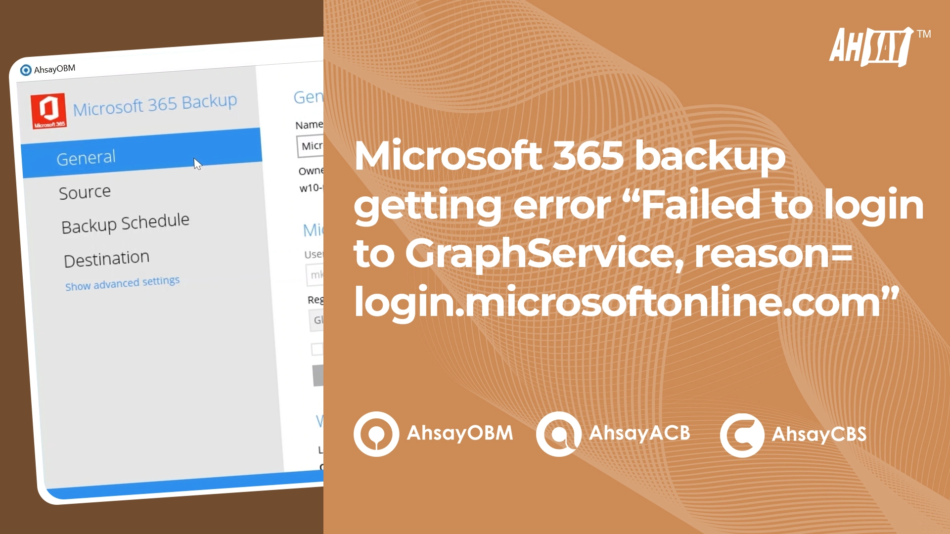 Microsoft 365 backup error "Failed to login to GraphService, reason = login.microsoftonline.com"