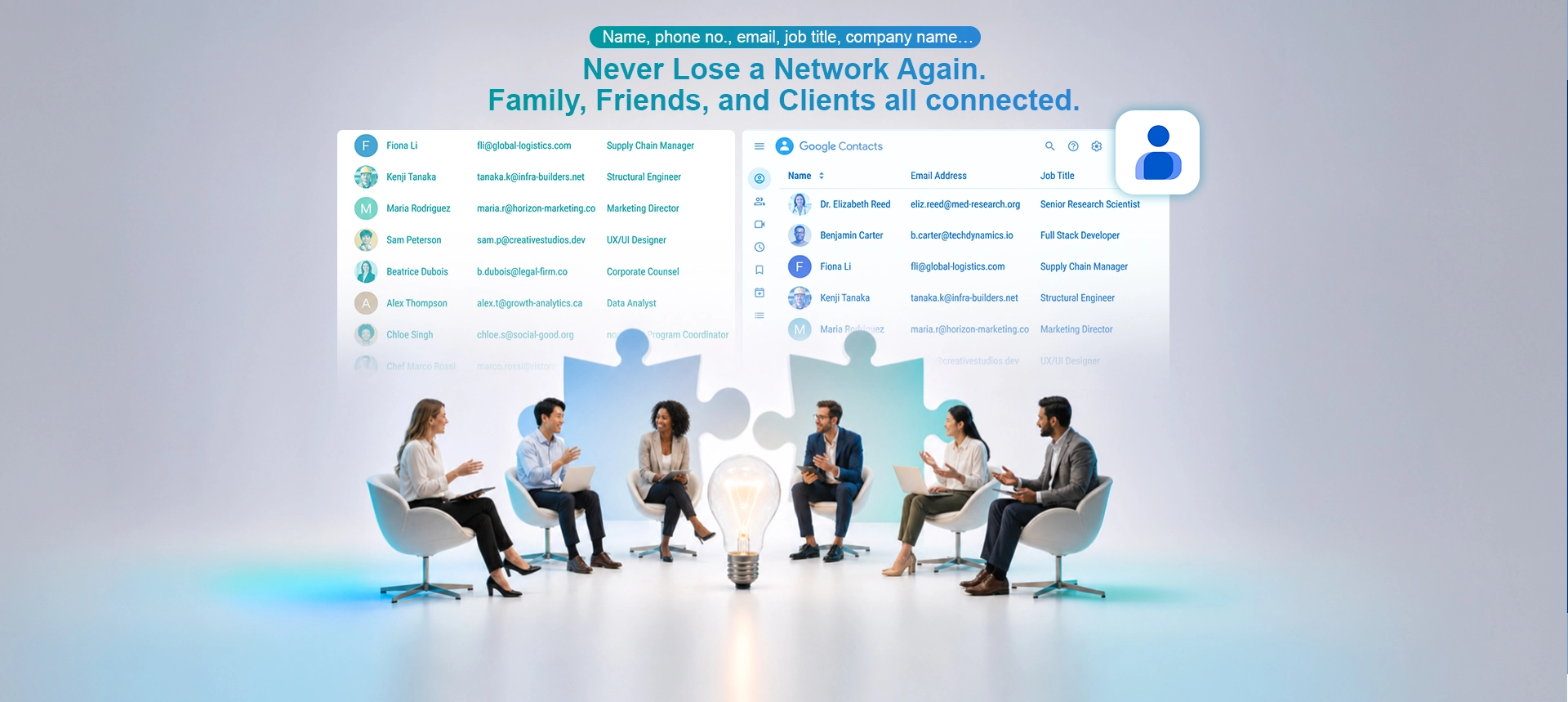 Ahsay secures users' Google Contacts, from professional network, client relationship management, to family & friends connections.