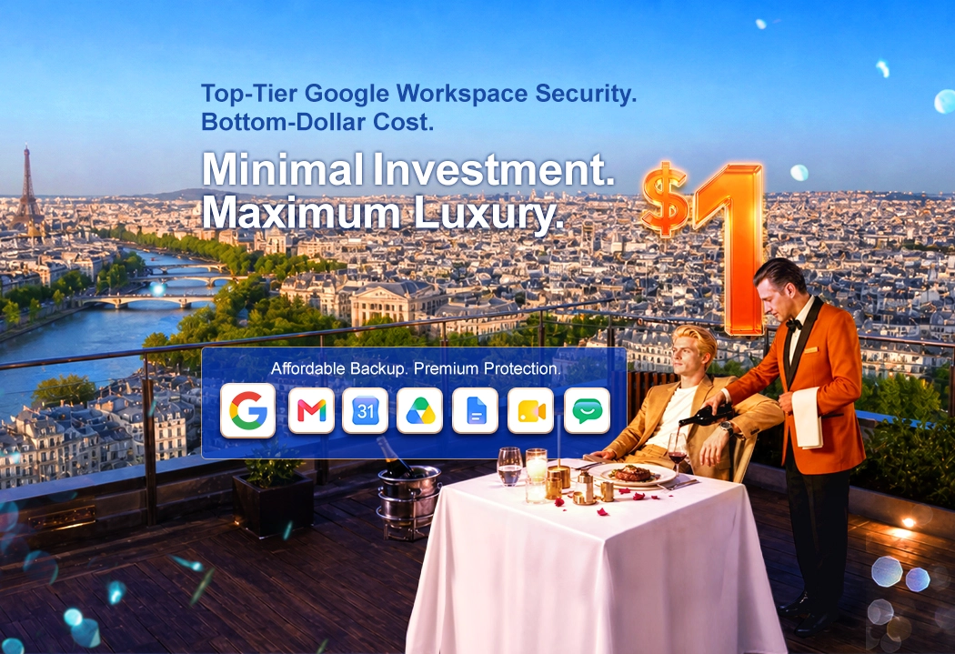 Ahsay's customers enjoy a VIP-level premium Google Workspace backup service with a minimum investment of just $1 per month.