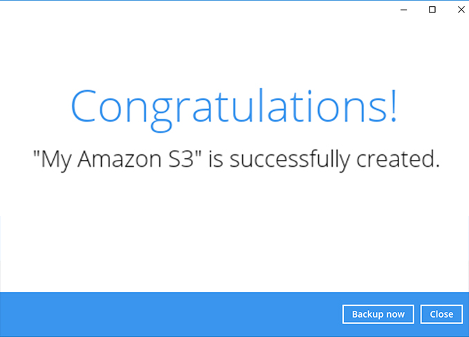 How to create a Amazon S3 cloud file backup
