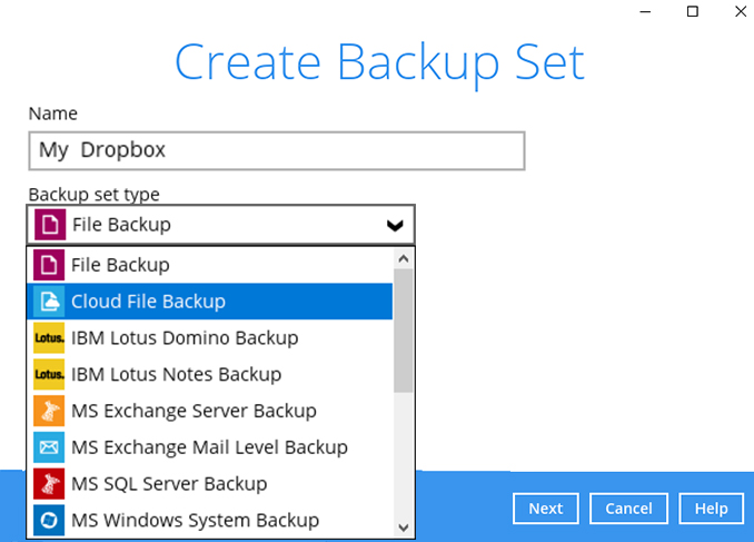 How to create a Dropbox cloud file backup