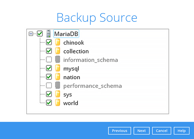 Backup MariaDB