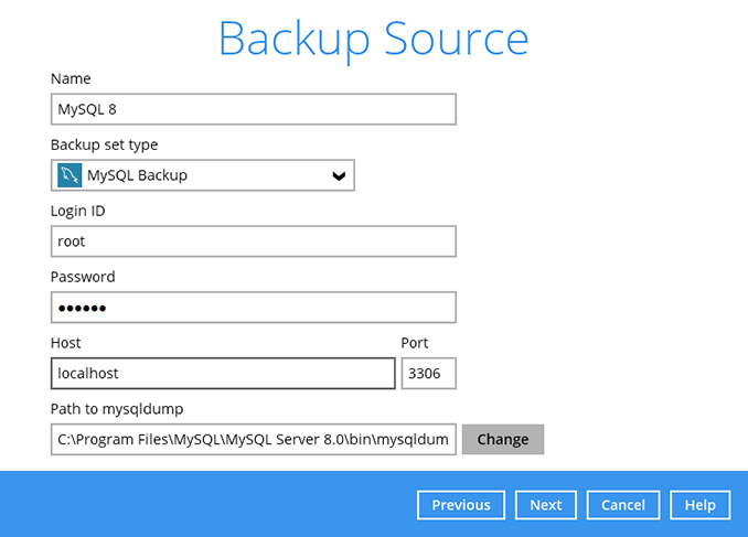 Backup MySQL