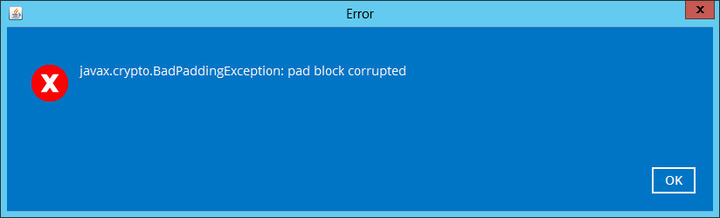 Bad Padding Exception
