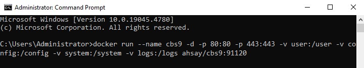 Create AhsayCBS Container in Docker Desktop