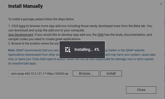 QNAP Install Manually