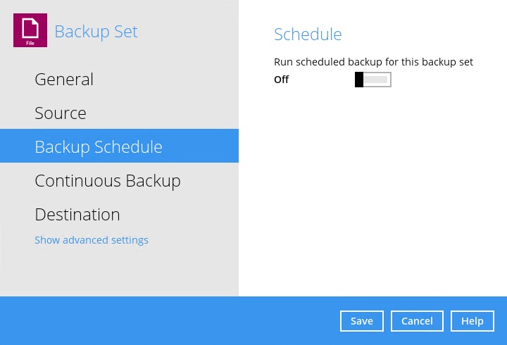 AhsayOBM Backup Schedule