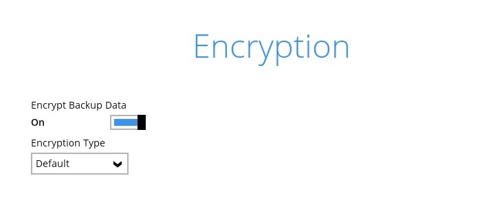 AhsayOBM Encryption Settings