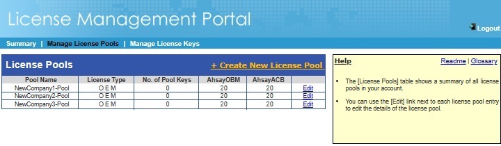 License Management Portal