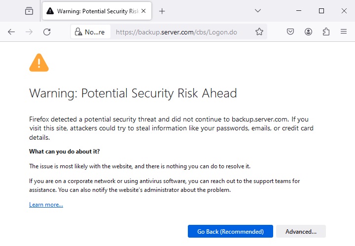 Potential Risk Website