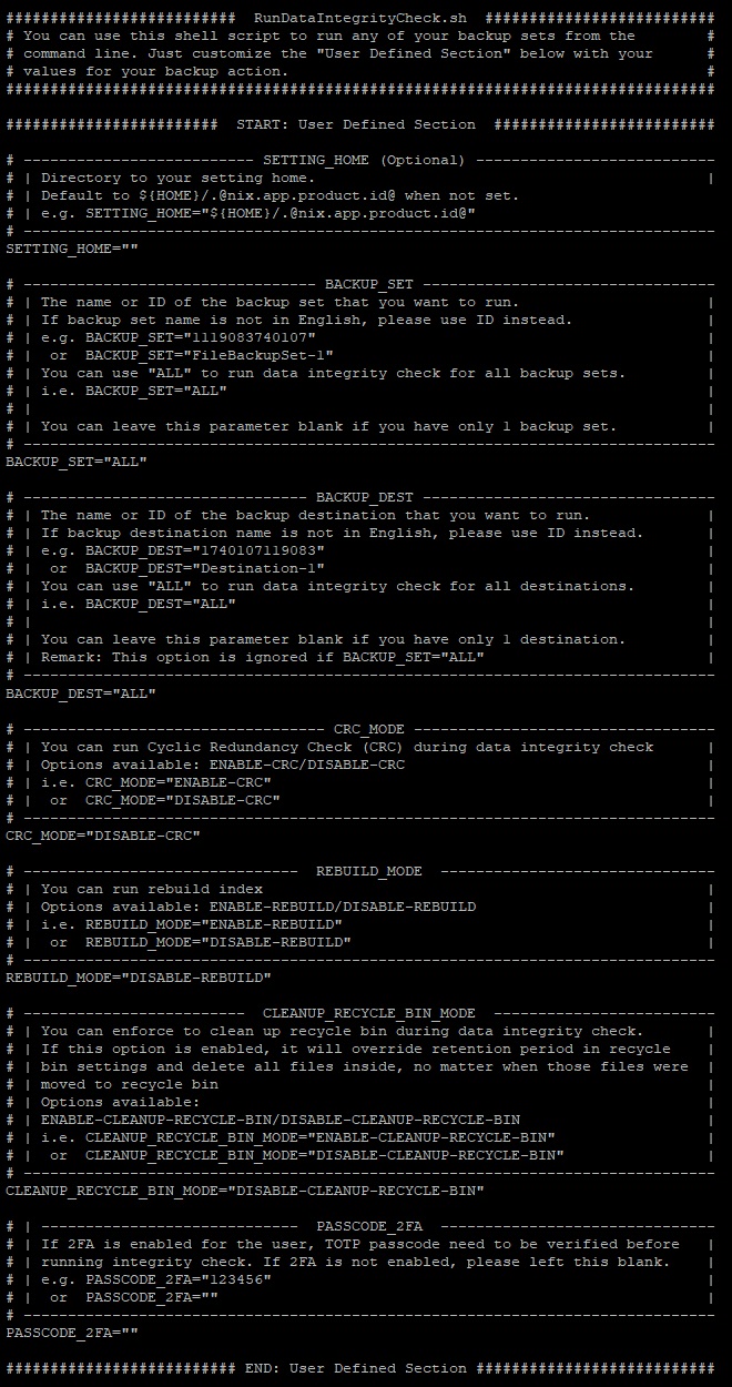 Run Data Integrity Check script