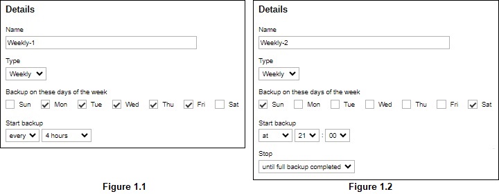 Example of a Periodic and Normal Backup Schedule