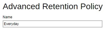 Name of Advanced Retention Policy