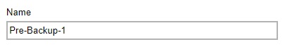 Pre-Backup Command Name