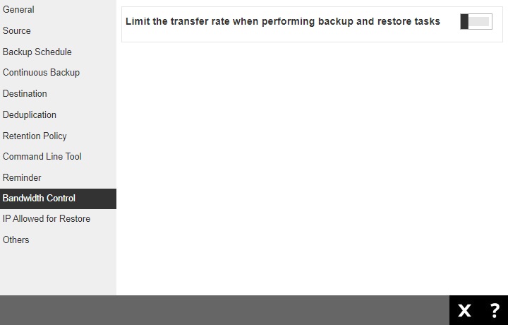 Bandwidth Control