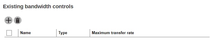 Create Bandwidth Control