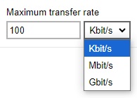 Bandwidth Control Transfer Rate