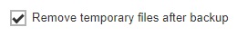 Remove temporary files option