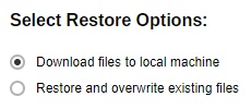 Restore Options