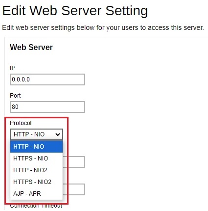 Web Server Setting