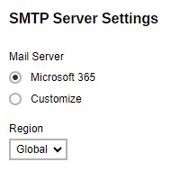 SMTP Server Settings