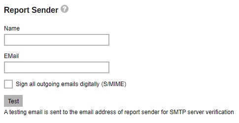 Report Sender Details