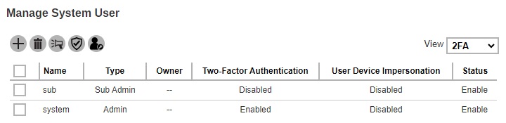 2FA View