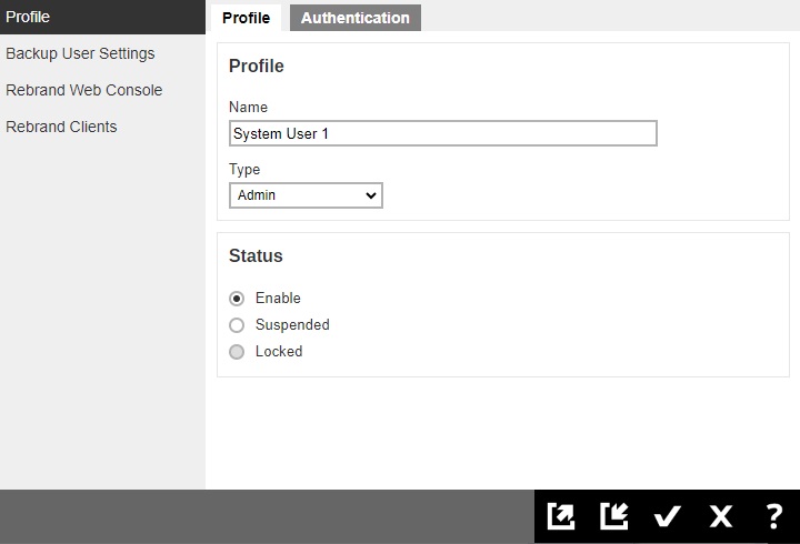 System User Profile