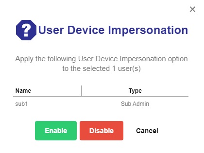 Enable Device Impersonation of System User