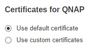 Ahsay Default QNAP Certificate