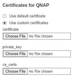 Custom QNAP Certificate