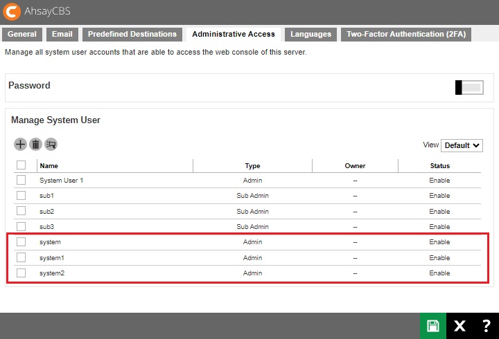 Administrative Access