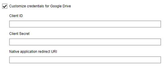 Google Drive Customized Standard Destination