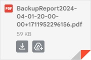 Backup Report Email Attachment