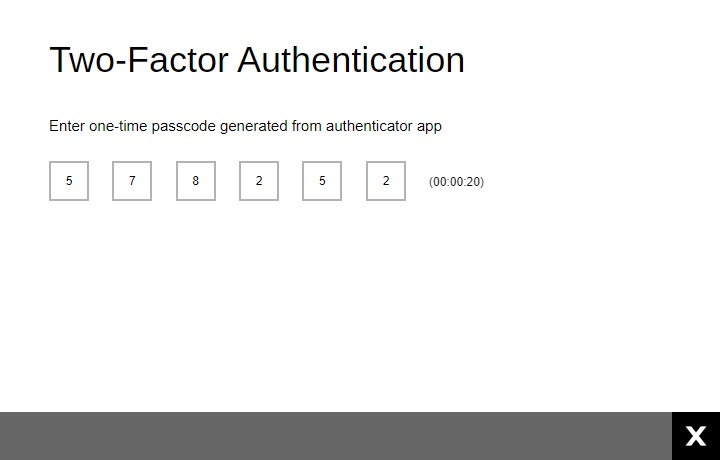 Two Factor Authentication Passcode