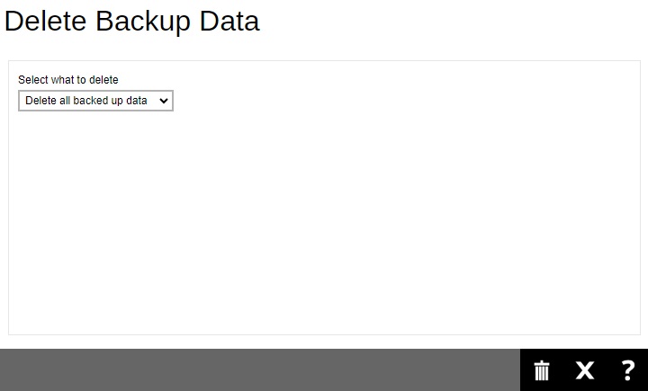 Delete Backup Data