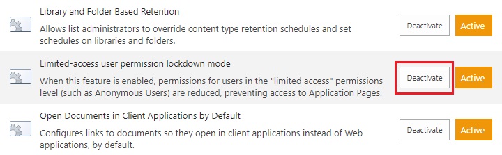 Limited-access User Permission Lockdown Mode