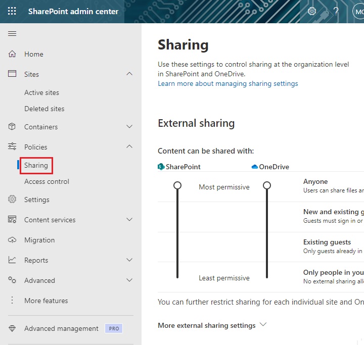 SharePoint External Sharing