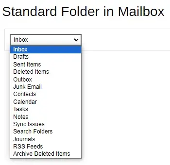 Standard Folder in Mailbox