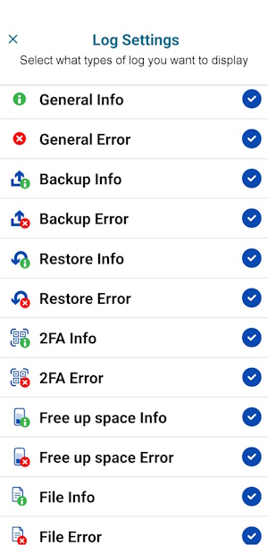 Log Settings