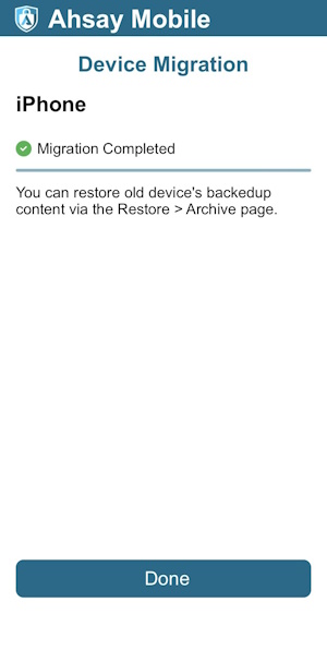 Migrate backup content