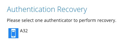 Authentication Recovery Procedure
