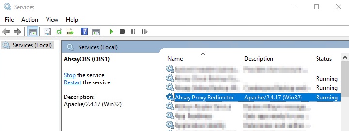 AhsayCBS Service