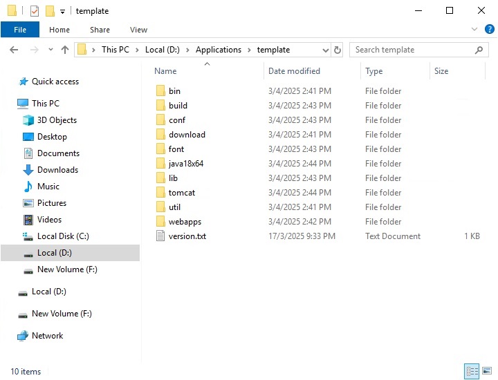 Template Directory