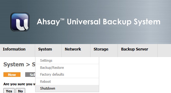 AhsayUBS WebAdmin