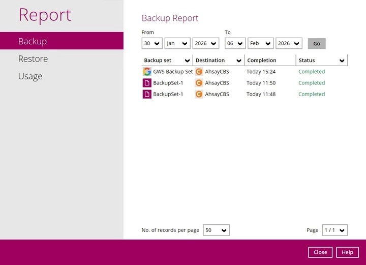 Backup Options