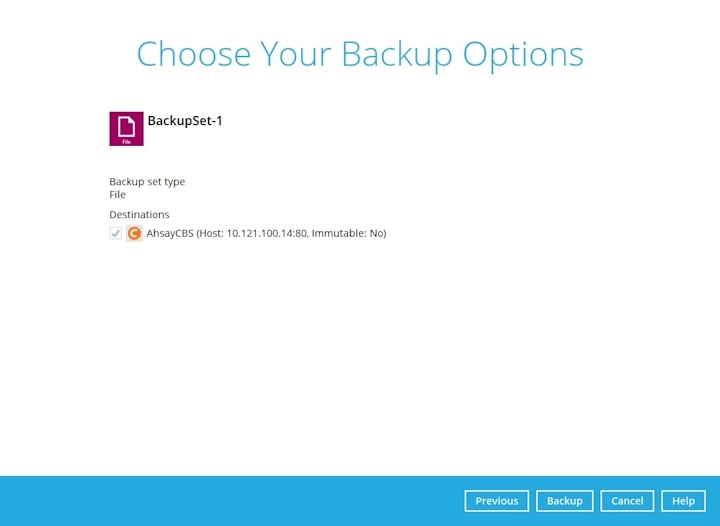 Run Backup Job