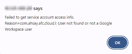 Error message