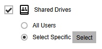 Select Shared Drives