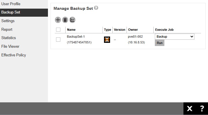 Proxmox Backup Set